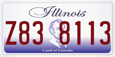 IL license plate Z838113