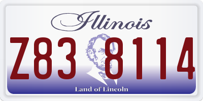 IL license plate Z838114