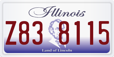 IL license plate Z838115