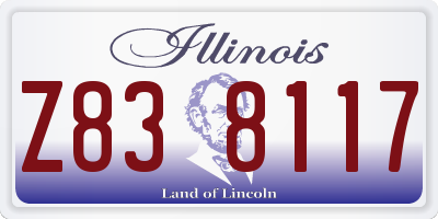 IL license plate Z838117