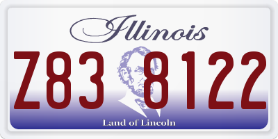 IL license plate Z838122