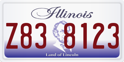 IL license plate Z838123