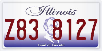 IL license plate Z838127
