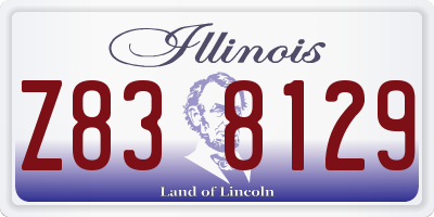 IL license plate Z838129