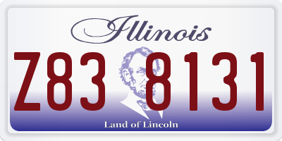 IL license plate Z838131
