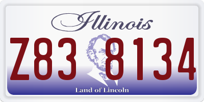 IL license plate Z838134
