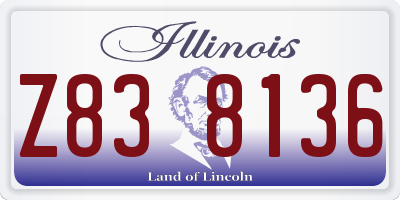 IL license plate Z838136