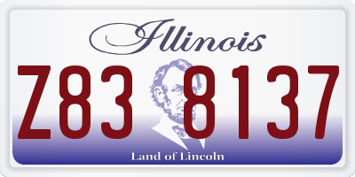 IL license plate Z838137
