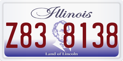 IL license plate Z838138