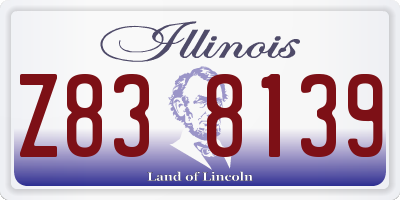 IL license plate Z838139