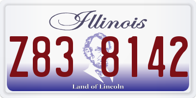 IL license plate Z838142