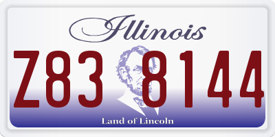 IL license plate Z838144