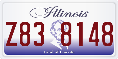 IL license plate Z838148