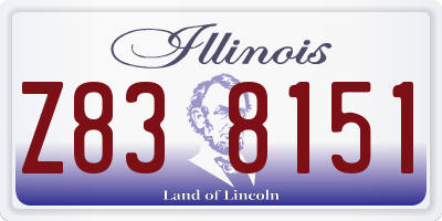 IL license plate Z838151