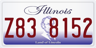 IL license plate Z838152