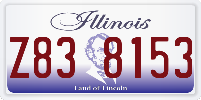 IL license plate Z838153