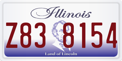 IL license plate Z838154