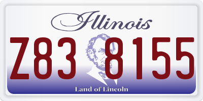 IL license plate Z838155
