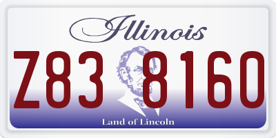 IL license plate Z838160