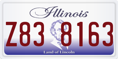 IL license plate Z838163