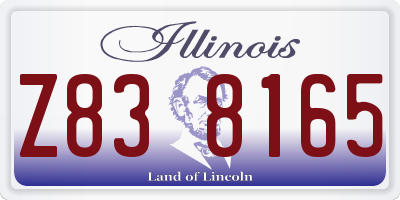 IL license plate Z838165