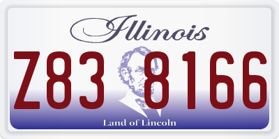 IL license plate Z838166