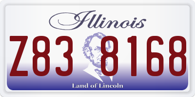 IL license plate Z838168