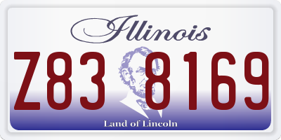 IL license plate Z838169