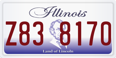IL license plate Z838170