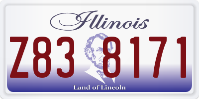 IL license plate Z838171