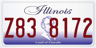 IL license plate Z838172