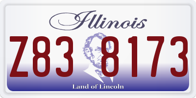 IL license plate Z838173
