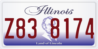 IL license plate Z838174
