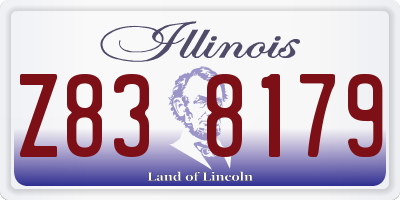 IL license plate Z838179