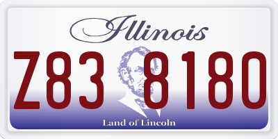 IL license plate Z838180