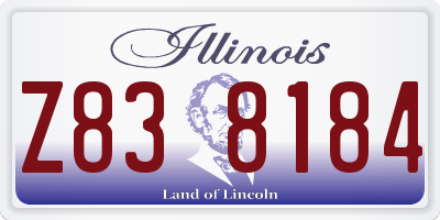 IL license plate Z838184