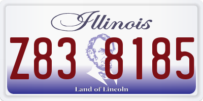 IL license plate Z838185