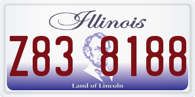 IL license plate Z838188
