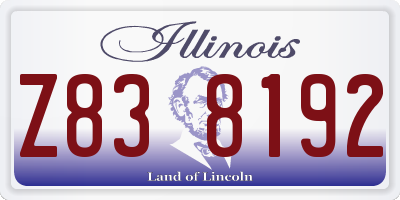 IL license plate Z838192