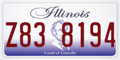 IL license plate Z838194