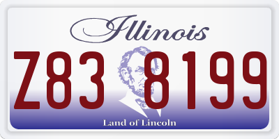 IL license plate Z838199