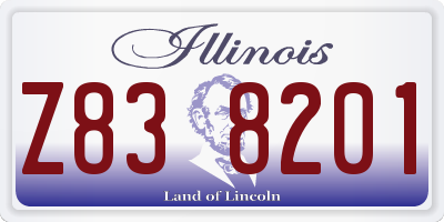 IL license plate Z838201