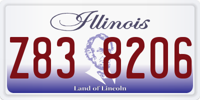 IL license plate Z838206