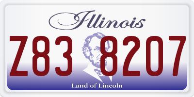 IL license plate Z838207
