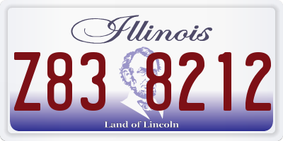 IL license plate Z838212