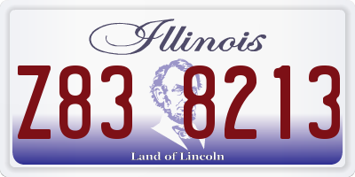 IL license plate Z838213