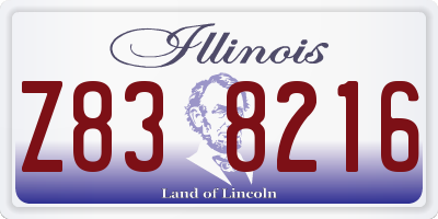 IL license plate Z838216