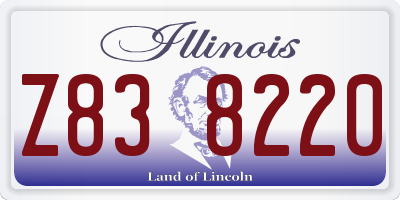 IL license plate Z838220