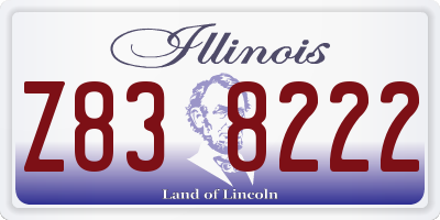 IL license plate Z838222