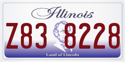 IL license plate Z838228